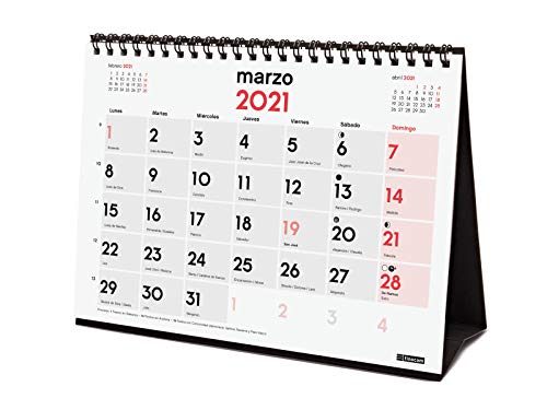 Finocam - Calendario de Sobremesa 18 Meses 2020-2021 S - 210x150 Mes Vista Español