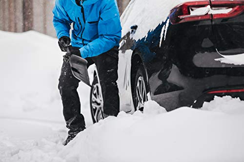 Fiskars Solid Pala de nieve para el coche, Longitud: 63 cm, Negro, 1019353