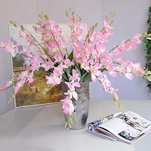 Flores Artificial 1 Unid Flores De Orquídeas Artificiales Rama Seda Cattleya Flor Mariposa Orquídea para El Hogar Boda Mesa De Comedor Decoración Flor Falsa A14-3