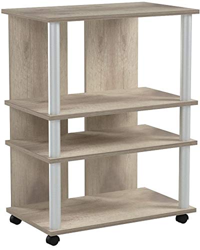 FMD Möbel 205-007 Variant 7 - Mueble Auxiliar para televisión y Equipo de música (65 x 85 x 40 cm), Color Roble