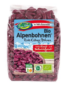 Frijoles Rojas orgánicos austríacos 1,75 kg de Alubias Red-Kidney 100% de Austria orgánicos calidad extra 7x250g