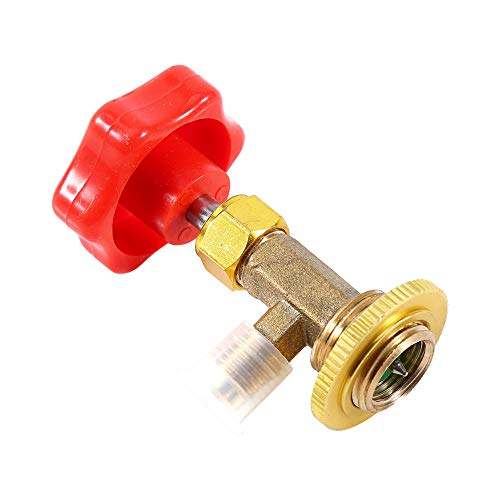 Fydun Abrebotellas refrigerante del coche R134a Aire Acondicionado Refrigerante Válvula Abrebotellas M14/1/4" Rosca de interfaz