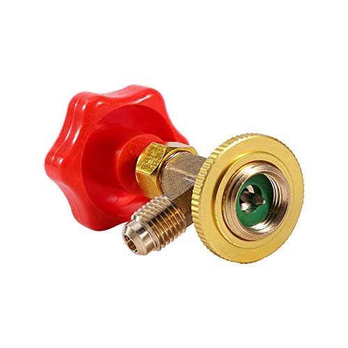 Fydun Abrebotellas refrigerante del coche R134a Aire Acondicionado Refrigerante Válvula Abrebotellas M14/1/4" Rosca de interfaz