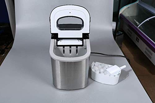 GAMRY Ice Maker Máquina para Hacer Hielo en la encimera con 33 Libras de Capacidad Diaria de Acero Inoxidable portátil exprimidor de Barra de máquina expendedora de Hielo 0618