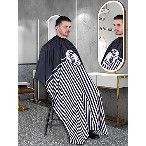 GAOYI Traje de peluquería profesional a prueba de agua, fácil de limpiar, liviano, resistente al agua, adecuado para peluquerías y salones de belleza (Negro)