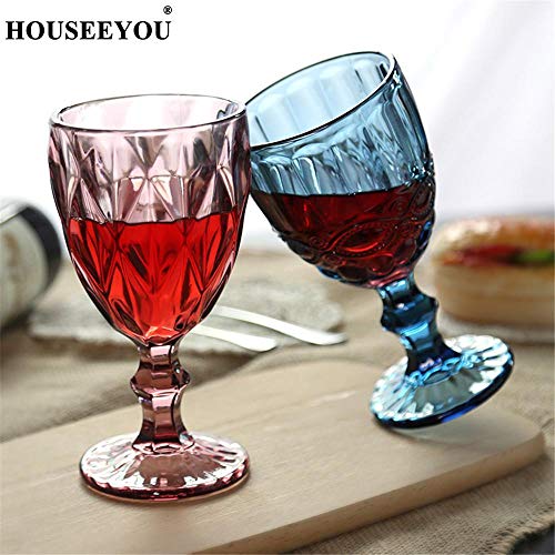 GATOYUASS Cristal Antiguo Tallado Floral Copa de Vino Copa de Vino Copas de champán Copas Beber Cóctel Brandy Whisky Bar Herramientas