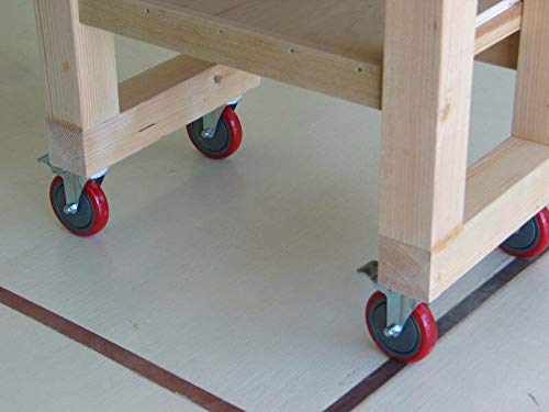 GBL - 4 Ruedas para Muebles + Tornillos 600KG | 100mm Ruedas Giratorias, Rueda Pivotantes, Ruedas Sin Freno Industrial Con Placa de Montaje