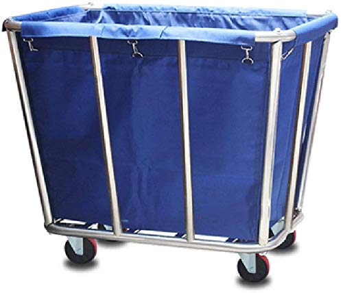 GBX Cesto de lavandería, carro de lavandería Cesto Clasificador de Utilidad comercial con las ruedas Amp; Bolsa, ideal para Hotel, Industrial, Escuela, Lavandería, Hospital, la cesta de lavadero,Azul