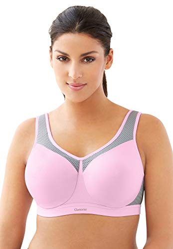 Glamorise 9066 Sujetador Deportivo, Pink/Gray, 46G para Mujer
