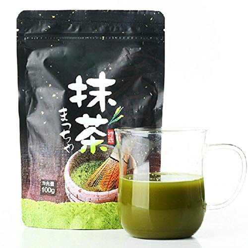 globalqi Leaf Matcha Green Tea Powder - Auténtico japonés - Grado culinario - Lattes, Batidos, horneado, Recetas Pastel de Helado de Chocolate Ingredientes para Hornear en la Cocina