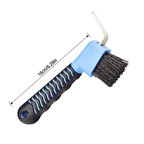 Gobesty - Cepillo de goma para caballo, con cepillo para caballo, herramientas de aseo para caballos