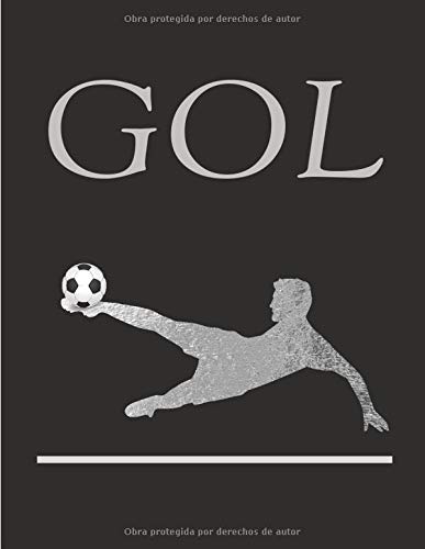 Gol: Cuaderno de entrenador de 100 páginas con dibujo de campo de fútbol + Bloc de notas - Diario de cuaderno - Regalos de entrenador de fútbol - Creación de ejercicios y exploración