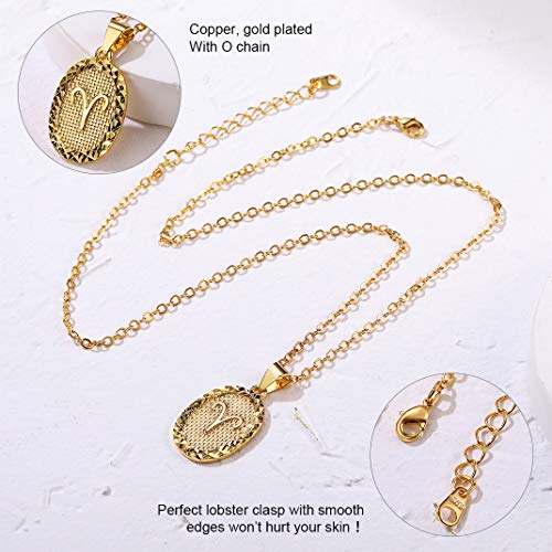 GoldChic Jewelry Libra Balanza Colgante Dorado Collar Ajustable, Acero inoxidable con baño de oro, Joya para Hombre y Mujer, gratis caja de regalo, DIY personalizar