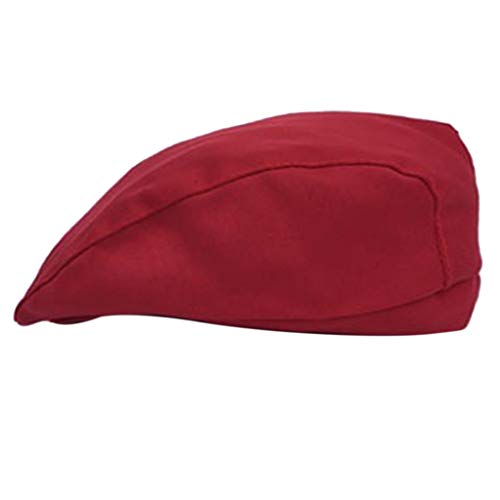 GROOMY Beret, 3074622031 Gorro De Cocinero para Hombres y Mujeres Pastelero Baker Kitchen Chef Cafetería Duckbill Beret Hut-E