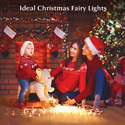 Guirnalda Luces 12M 120 LED, OMERIL Luces LED Pilas 2 Pack, Luces Navidad de Cálida Amarilla y Guirnaldas Luces Exterior Pilas para Decoración Habitación, Árbol, Jardín, Bodas, Fiesta, Interior, DIY
