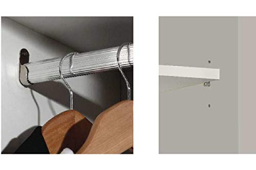HABITMOBEL Armario Puertas correderas Altura Especial Barra para Colgar Color Blanco 204X120cm
