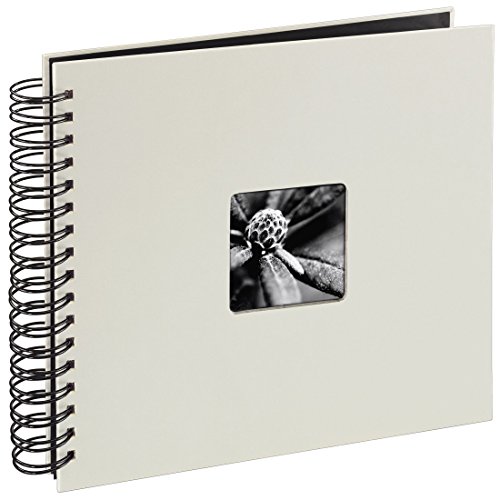 Hama Fotos (50 páginas Negras, álbum con Espiral, 22,5 x 23 cm, Compartimento para Insertar Foto), Tiza