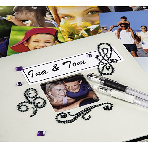 Hama Fotos (50 páginas Negras, álbum con Espiral, 22,5 x 23 cm, Compartimento para Insertar Foto), Tiza