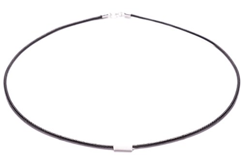 Happiness Boutique Damas Choker Minimalista de Color Neutro | Collar Tipo Choker de Piel Sintética con Barra de Plata de Ley