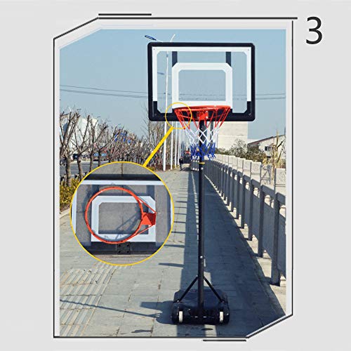HARUONE Ajustable Canasta Baloncesto Exterior Profesional Juegos Baloncesto para Niños Adultos Juegan Tren Y Práctica En El Patio Juegos Jardín Rebote Sistema