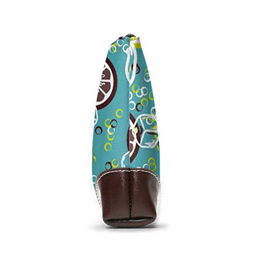 Hdadwy Bolso de mano con diseño de frutas, cubitos de hielo de limón y lima, cartera de cuero, cartera para mujer, bolso de mano para teléfono inteligente