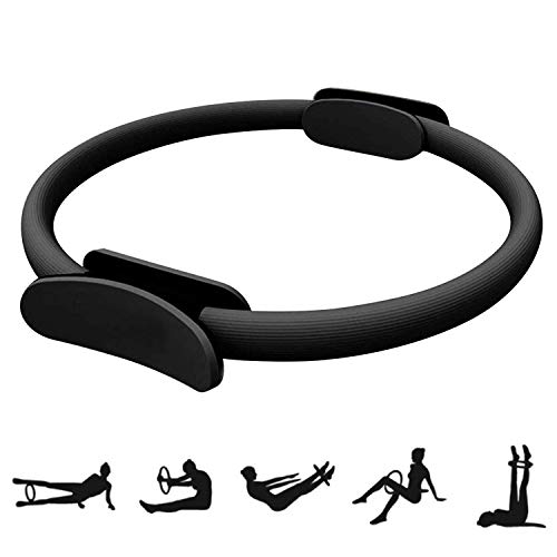HebyTinco Círculos Profesionales de Yoga, Anillo de Pilates con asaentrenamiento para Resistencia y Flexibilidad, Anillo de Doble asa de Pilates, aro Yoga para Mujer, círculo de Ejercicio mágico