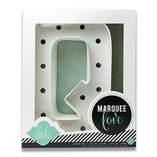 Heidi Swapp Marquee Love Led Letras Q, Cartón, Blanco, 21.6x5.6x21.6 cm