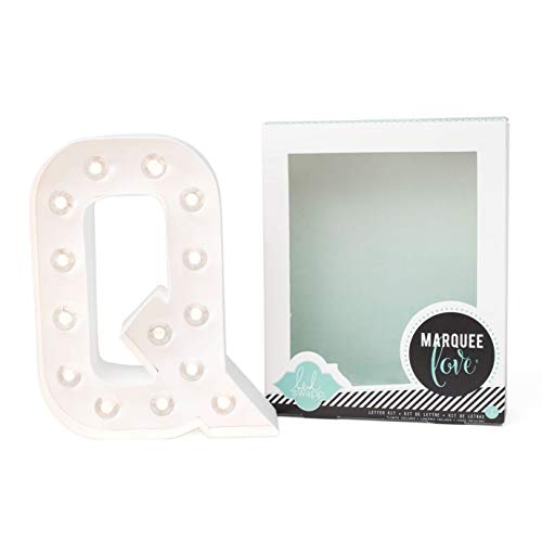 Heidi Swapp Marquee Love Led Letras Q, Cartón, Blanco, 21.6x5.6x21.6 cm