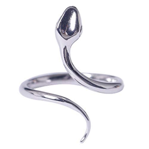 Helen de Lete S925 - Anillo ajustable de plata de ley con diseño de serpiente