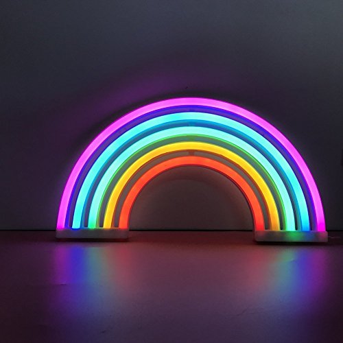 hello rosa LED firma luces de noche coloridas de la lámpara de neón del arte, decoración de la pared interior para la fiesta casera, aniversario, decoración del dormitorio Rainbow Neon luz