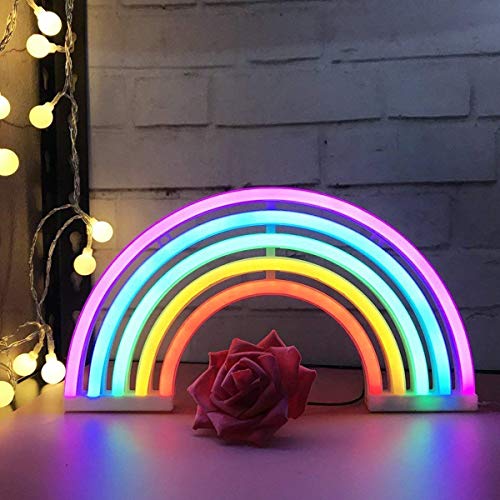 hello rosa LED firma luces de noche coloridas de la lámpara de neón del arte, decoración de la pared interior para la fiesta casera, aniversario, decoración del dormitorio Rainbow Neon luz