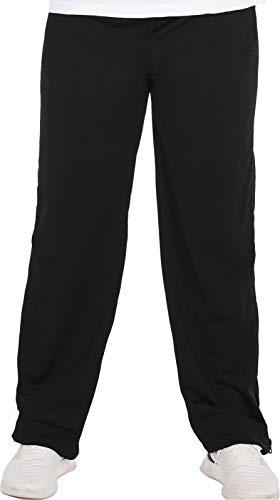 Henry Terre - Pantalones de chándal con cremallera (tallas S-3XL) Negro XXXL