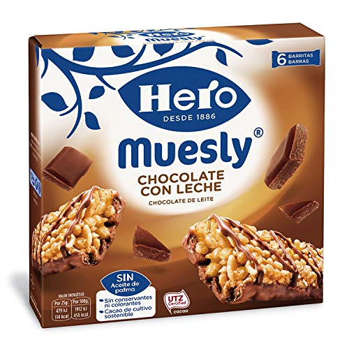 Hero Muesly Energia Barritas de Chocolate Pack de 6 x 25 g