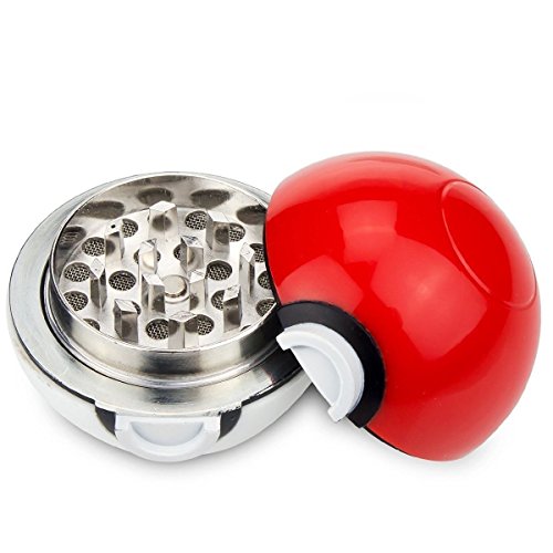 HIBRON Grinder Pokemon Picador Pokeball Spice Mill 3 Piezas 2 Pulgadas trituradora