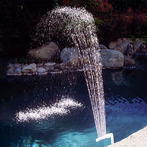 HITECHLIFE Kit de Fuente de Cascada para Piscina, Boquilla de Fuente de Cascada Ajustable de PVC Piscinas de esterilización de Agua SPA Decoraciones de jardín Accesorios de Piscina