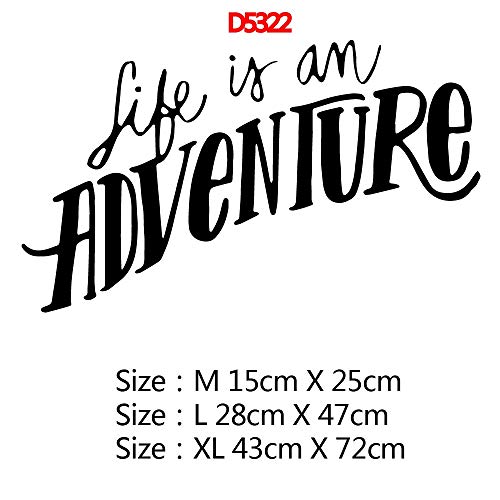 HNXDP HD life is an adventure Wall Sticker Self Adhesive Watercolo Wall Sticker Art Decoration DIY Home Decor 43cmX72cm