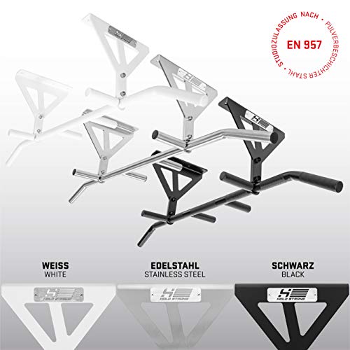 Hold Strong Fitness - Sujeción Fuerte, Techo Montado Pull-up Bar con 6 Posiciones de Agarre, Acero Inoxidable