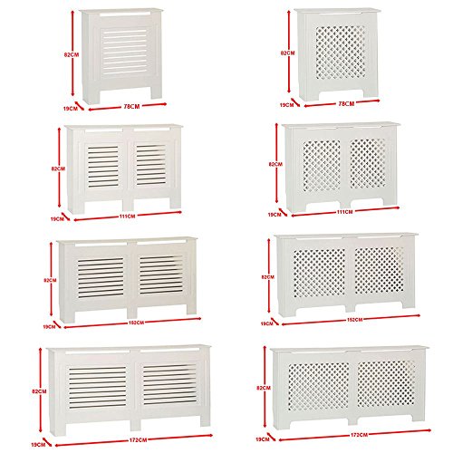 Home Discount - Mueble para radiador Oxford, Color Blanco, diseño Tradicional Pintado de MDF, tamaño pequeño
