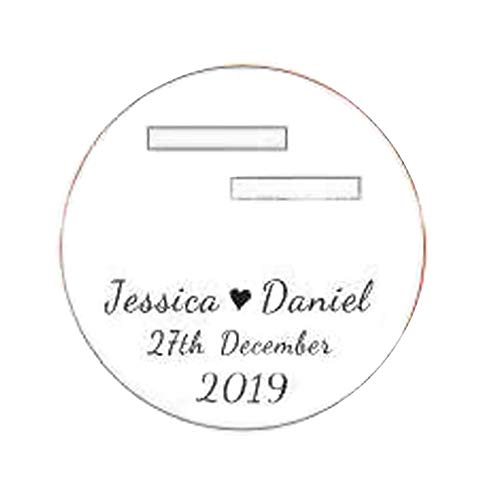 HOMEDAI Hecha a Mano Personalizable Caja para Anillos de Boda con Grabado Vintage y Redondo, Ideal para Novias y Novios