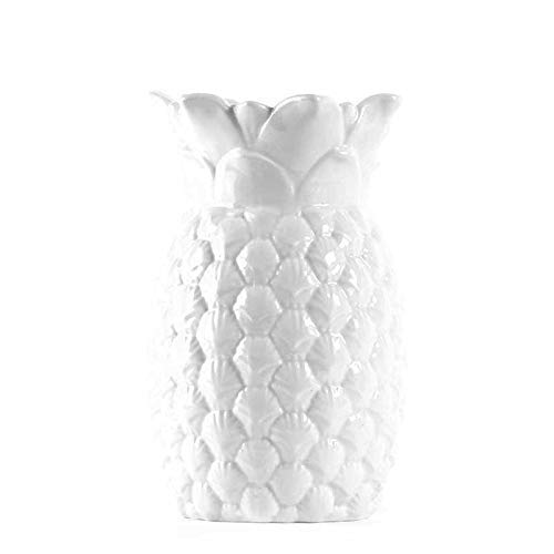 Homevibes Jarron Blanco con Forma De Piña Jarra Piña Decorativa
