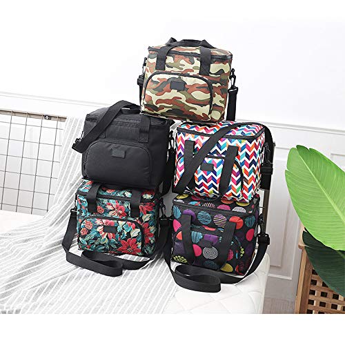 HOMIXES 10L Bolsa Térmica, Bolsa de Almuerzo aislada Bolsa de Picnic Portatil Adulto Bolsa de Enfriamiento Contenedor de Alimentos para Hombres Mujeres Trabajo Oficina Playa Viaje (Punto)