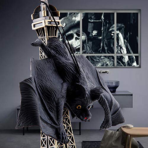 Homo Trends 15 piezas de murciélagos colgantes de Halloween decoración de terror, de goma realista 3D murciélagos para Halloween Fiesta Favores y Decoración