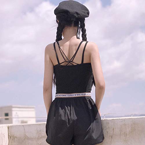Hopereo Mujeres Halter Tank Tops Tejer Sexy Spaghetti Caliente Camis Mujer Sólido Cultivo Top Feminino Cordón 2020 Verano Tops Mujeres