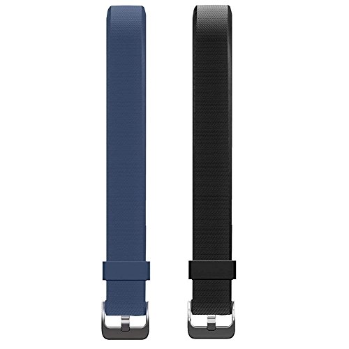 HOTSO Conjunto de Pulsera de Repuesto para ID115 U, Correa de Reemplazo Colores Opcionales (Negro+Azul Oscuro)