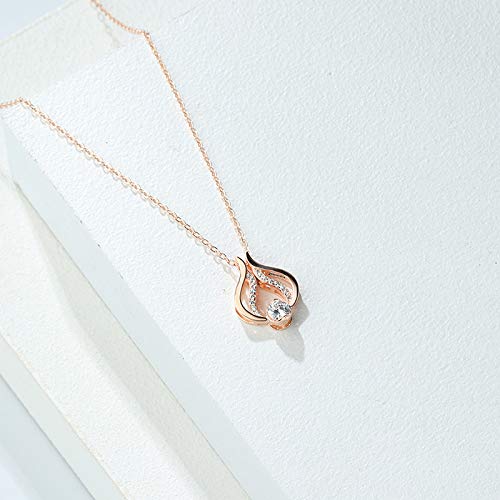 HUKJ Collar De ala De Ángel De Moda De Plata Esterlina S925, Cadena De Clavícula con Incrustaciones De Diamantes, Joyería Personalizada Deformable De Dos Usos