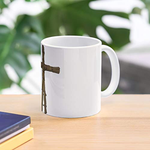 HUONGLILY Straw Ceremony Doll Magic Japanese Curse Horror Oriental Best Mug Tiene 11oz de Mano Hechas de cerámica de mármol Blanco