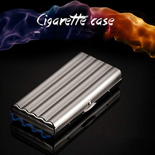 HXHX Estuche de Cigarrillos Corrugado Durable Metal Cobre Puro Control de Tabaco Estuches de Cigarrillos Exquisita Caja de Soporte para Cigarrillos 10 Palos
