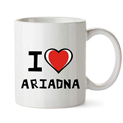 I Love Ariadna Bicolor Heart Mug 11 Ounces