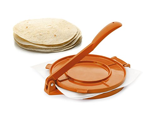 Ibili 799820- Prensa para tortillas, aluminio naranja, 20 cm