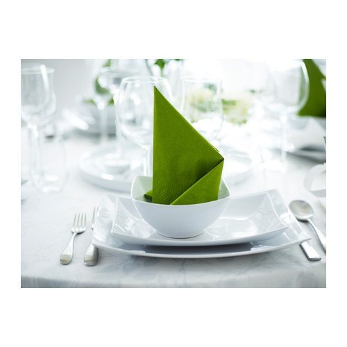 IKEA FANTASTISK - Servilletas de papel (50 unidades, 40 x 40 cm), color verde, verde, Paquete de 50